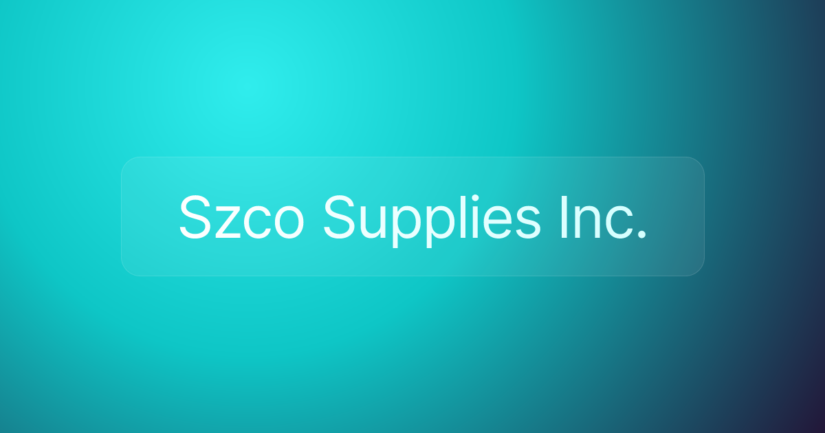 Szco Supplies Inc.