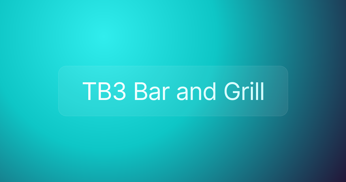 TB3 Bar and Grill