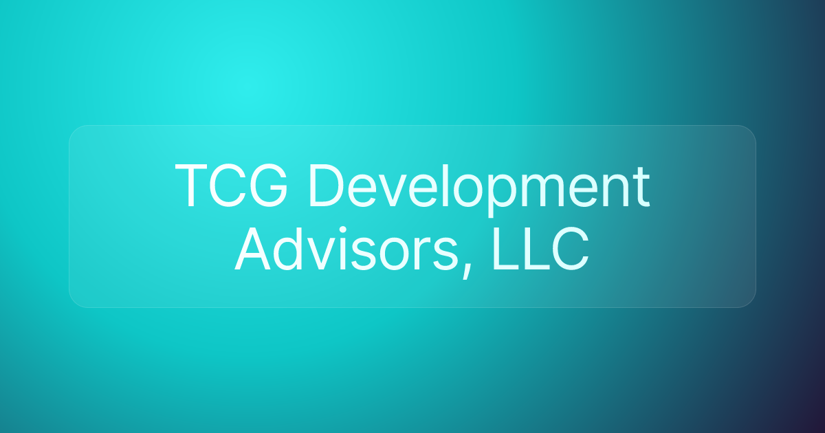 TCG Development Advisors, LLC