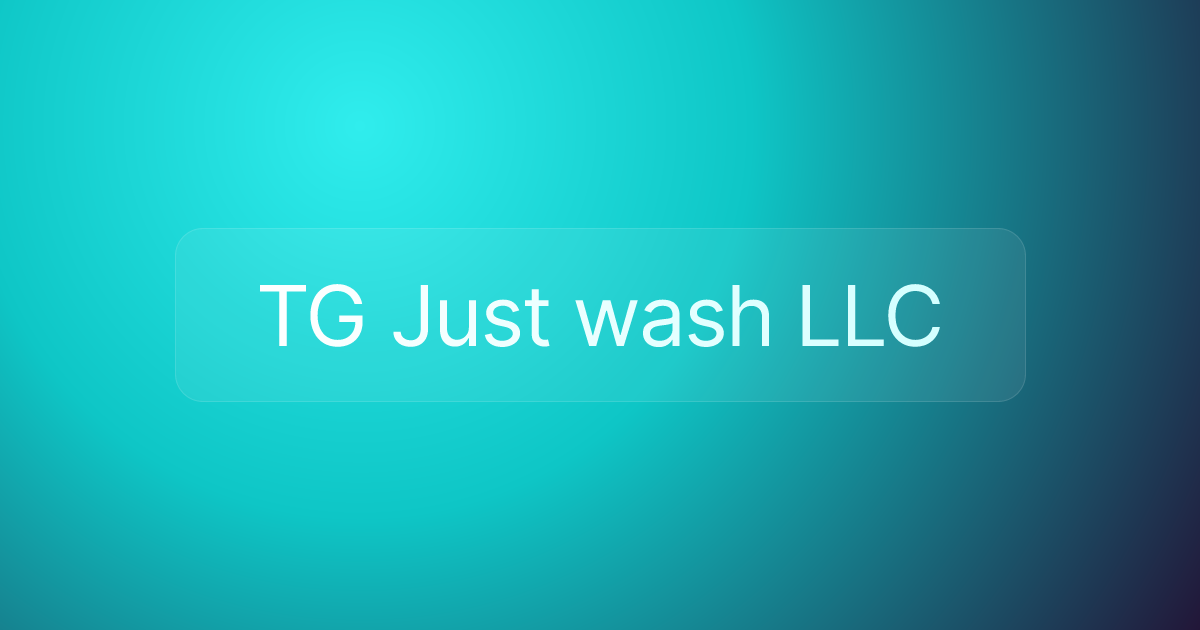 TG Just wash LLC
