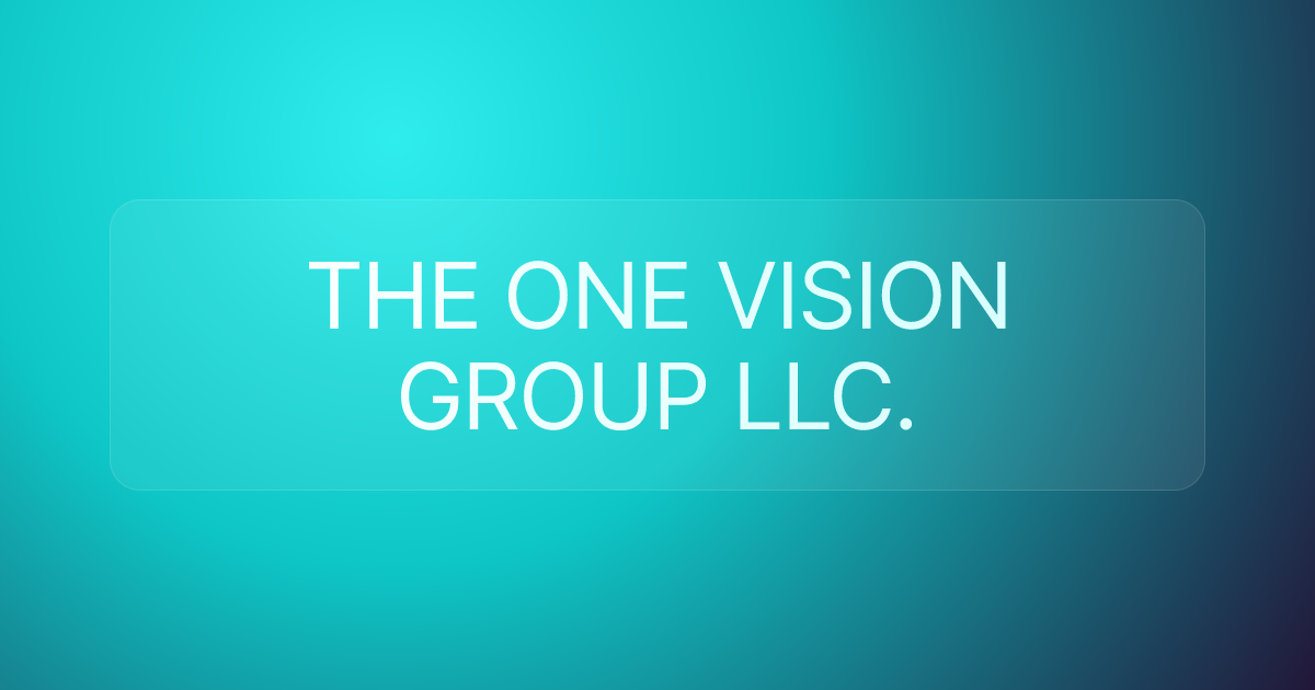 THE ONE VISION GROUP LLC.