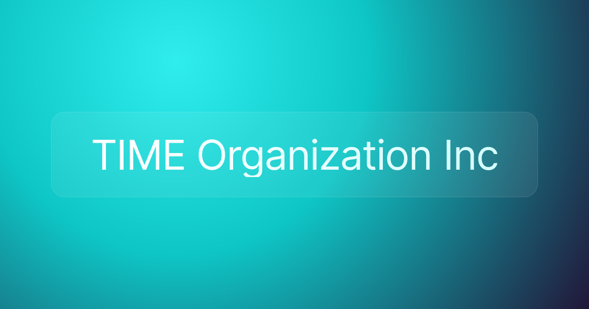 TIME Organization Inc