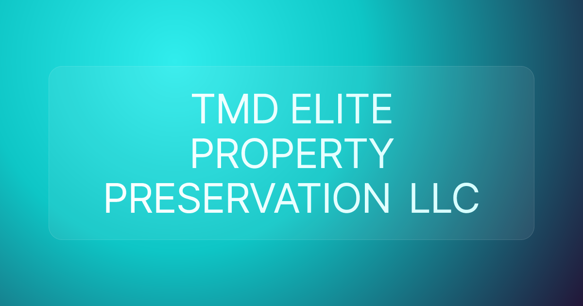 TMD ELITE PROPERTY PRESERVATION LLC