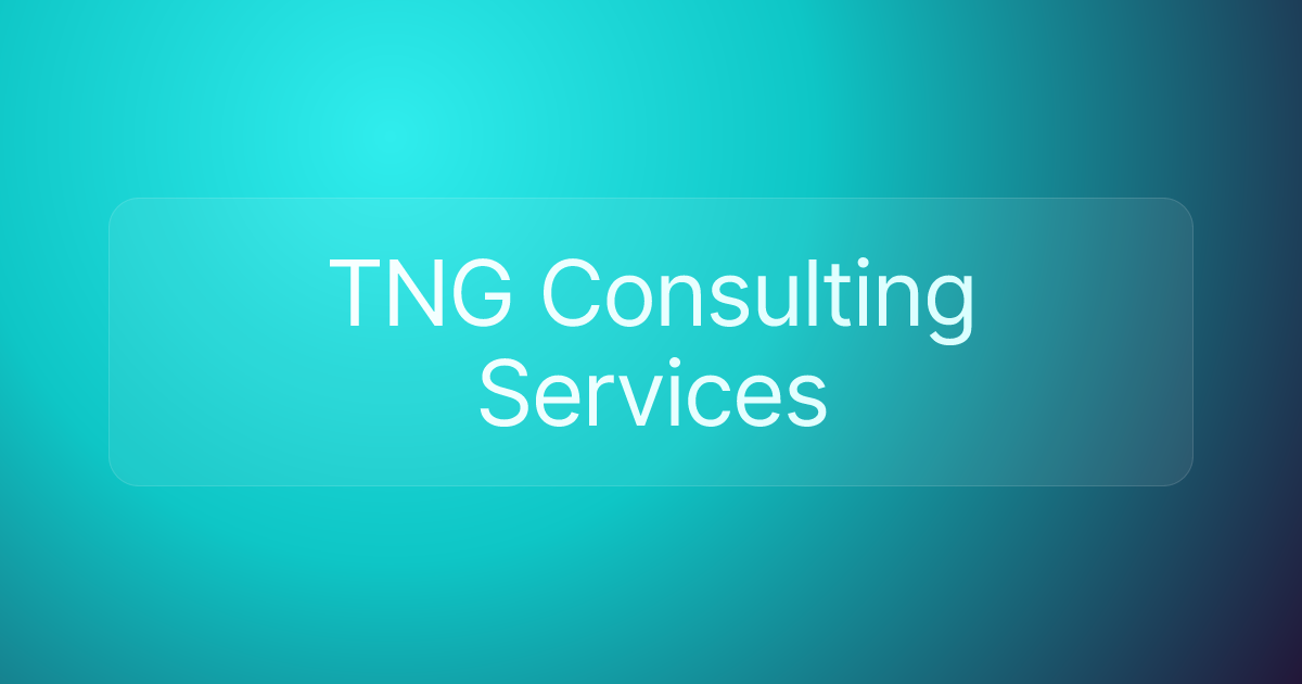 TNG Consulting Services