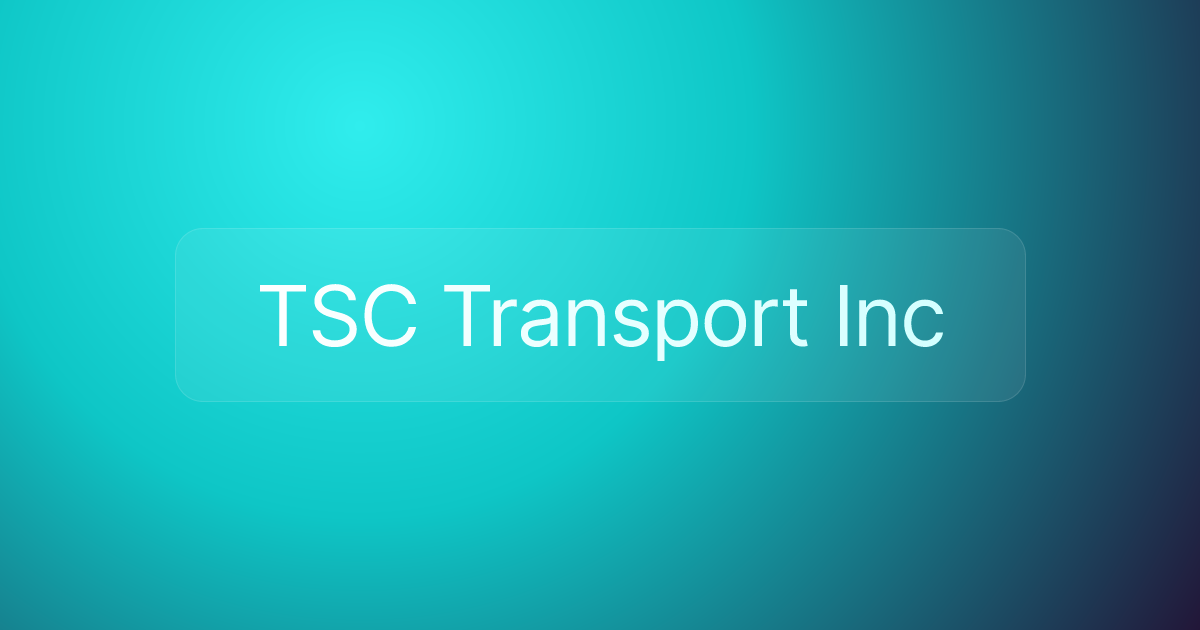 TSC Transport Inc