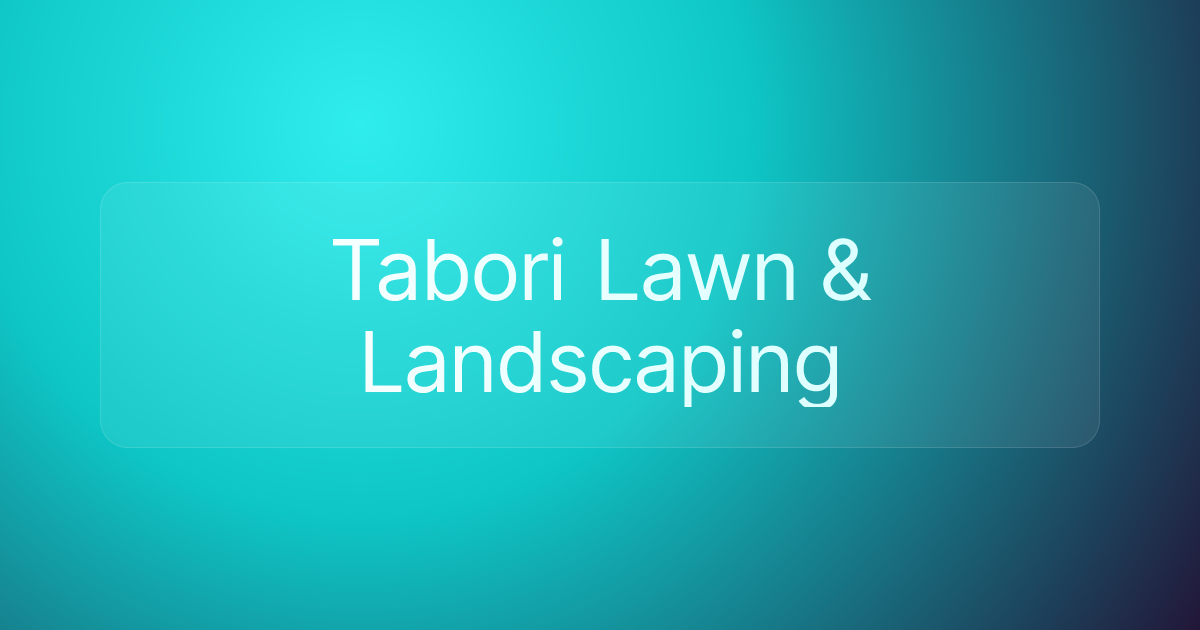 Tabori Lawn & Landscaping