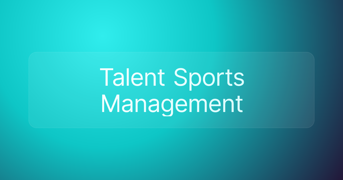 Talent Sports Management