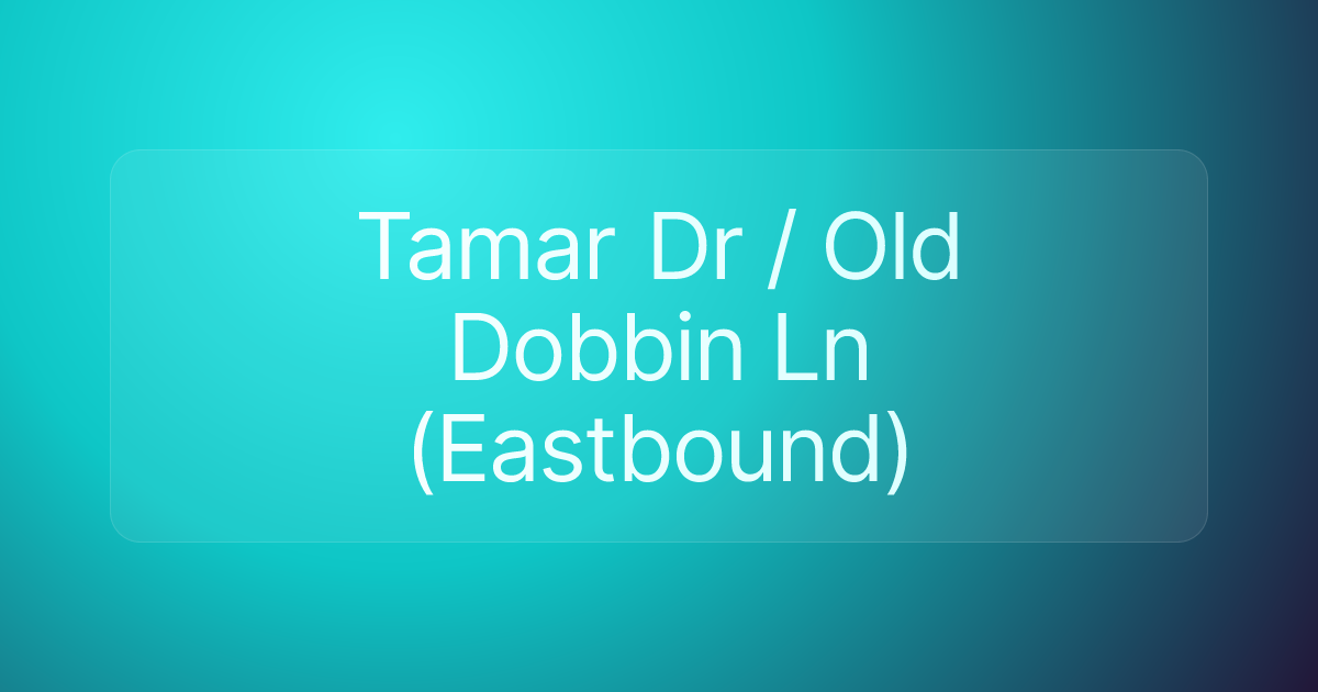 Tamar Dr / Old Dobbin Ln (Eastbound)