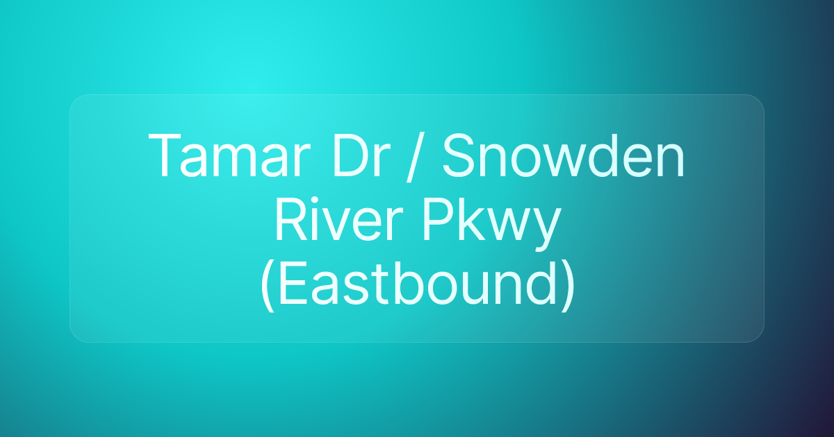 Tamar Dr / Snowden River Pkwy (Eastbound)