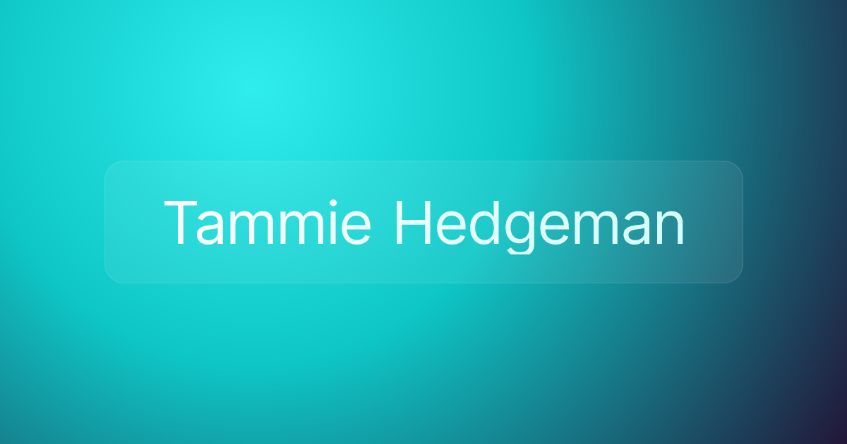 Tammie Hedgeman