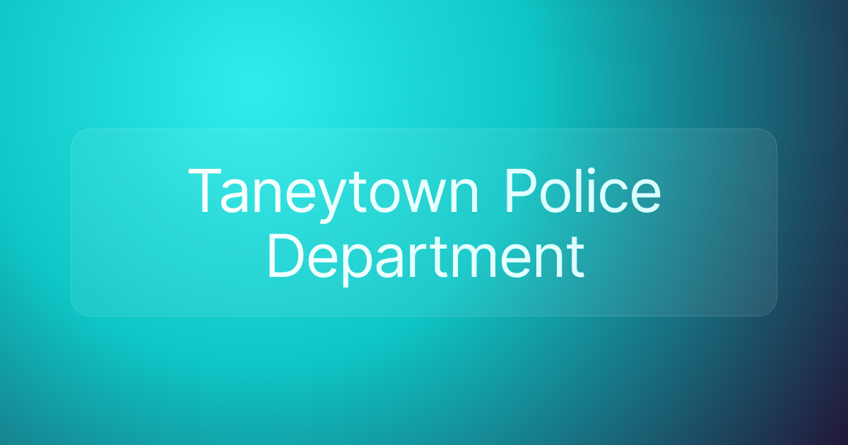 Taneytown Police Department