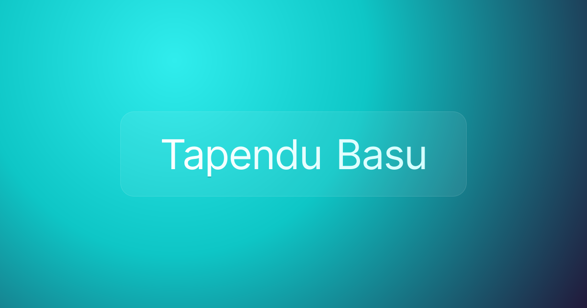 Tapendu Basu
