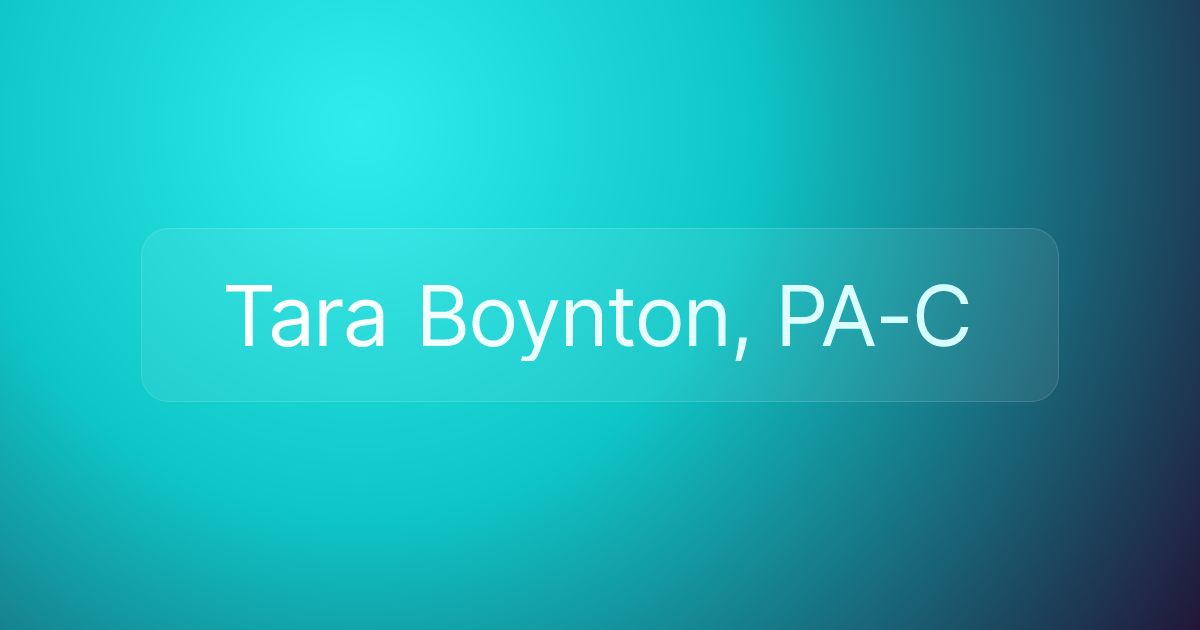 Tara Boynton, PA-C
