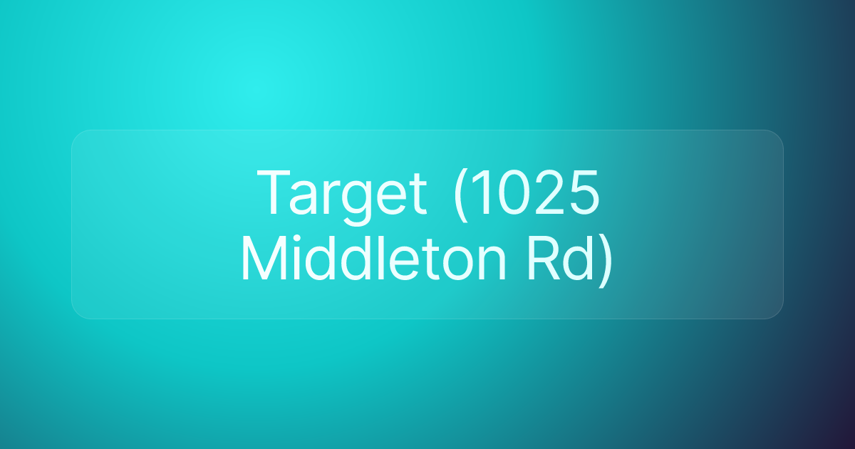 Target (1025 Middleton Rd)