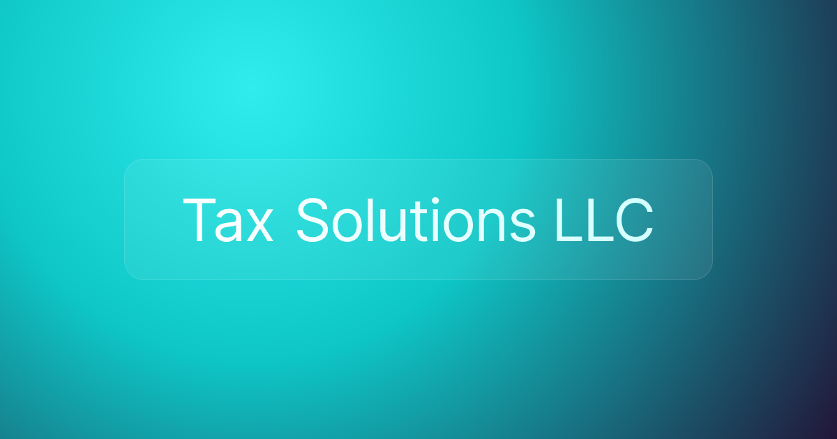 Tax Solutions LLC