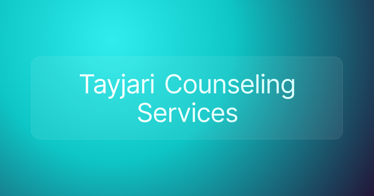 Tayjari Counseling Services