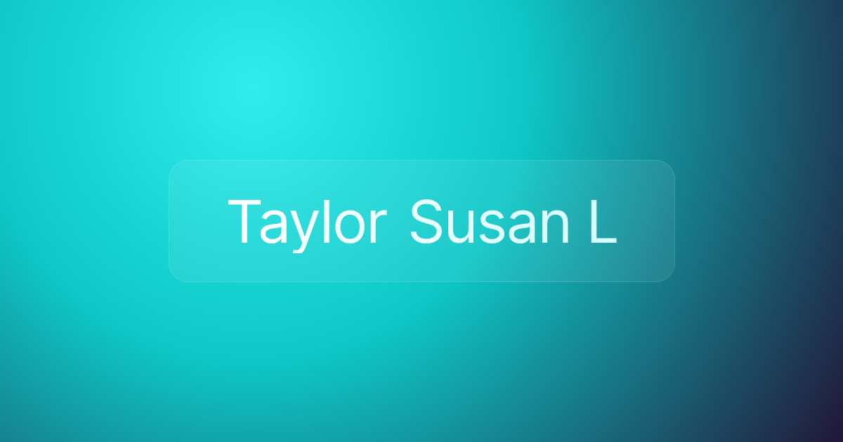 Taylor Susan L