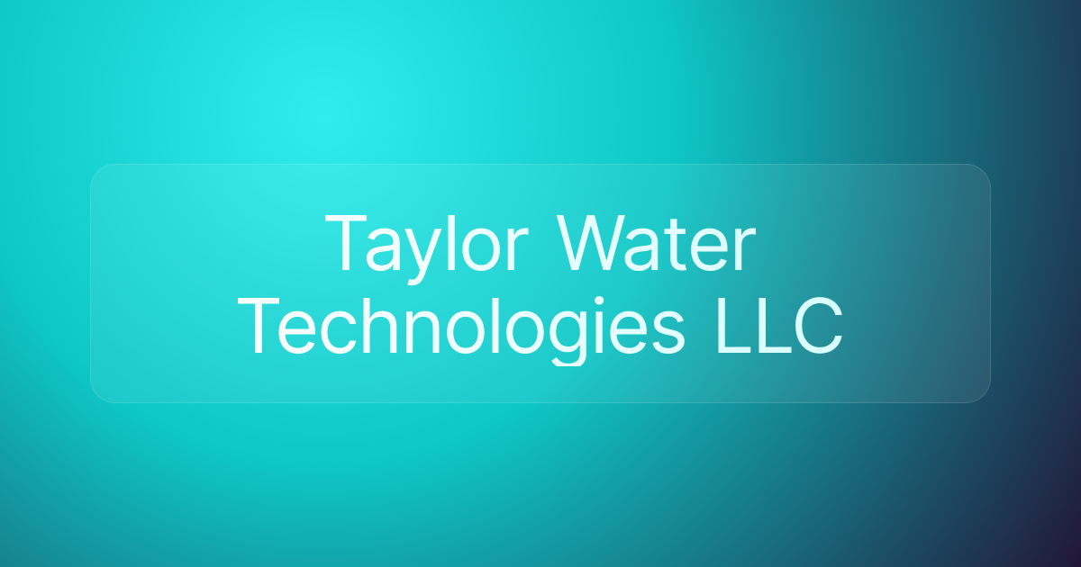 Taylor Water Technologies LLC