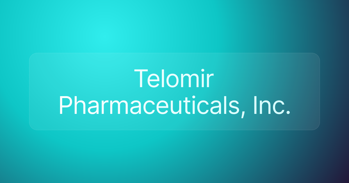 Telomir Pharmaceuticals, Inc.