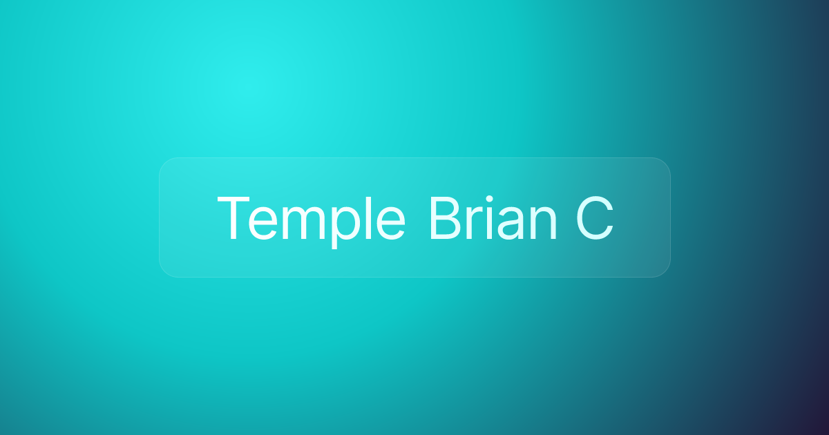 Temple Brian C