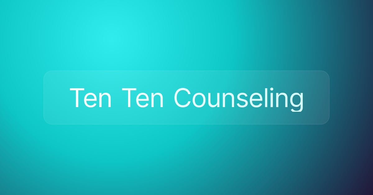 Ten Ten Counseling