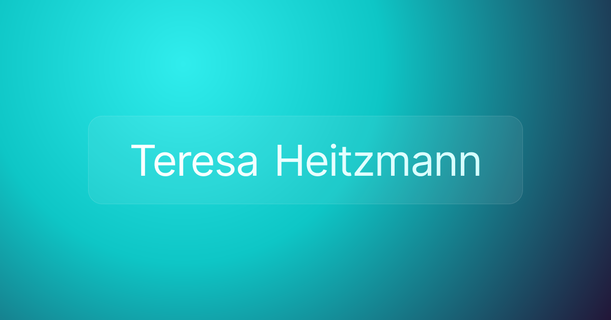 Teresa Heitzmann