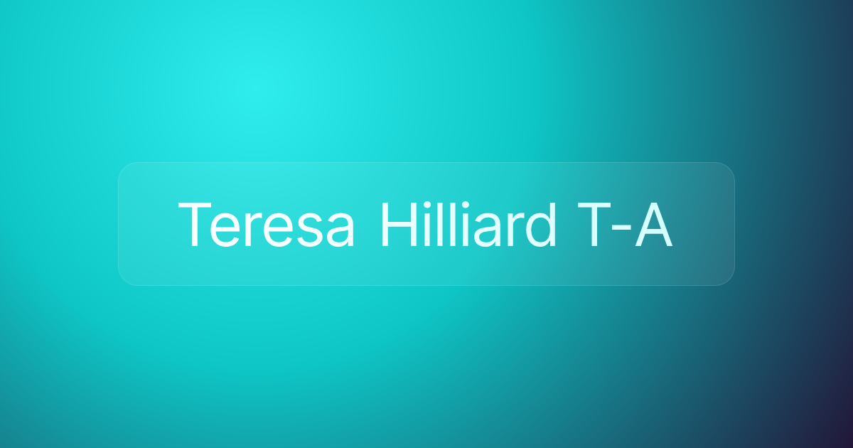 Teresa Hilliard T-A