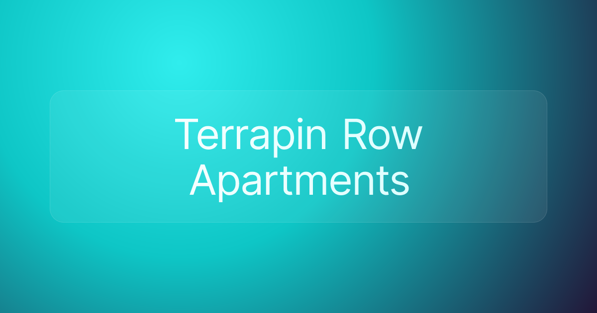 Terrapin Row Apartments