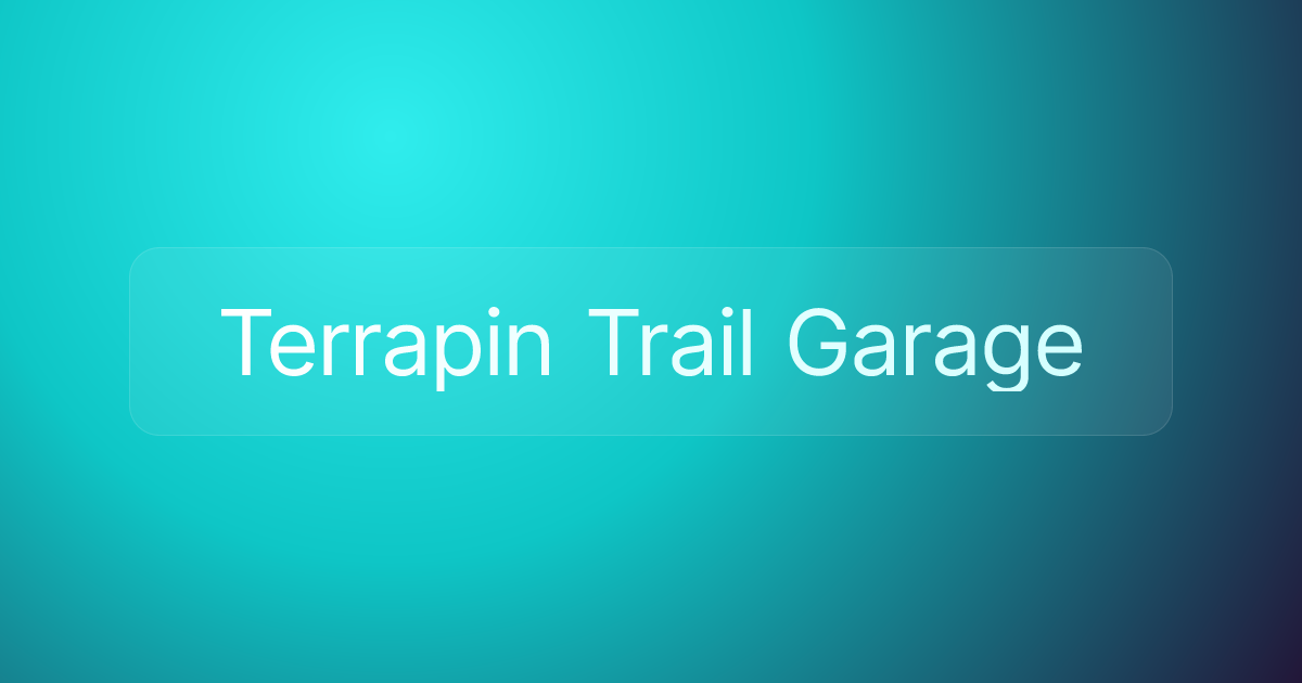 Terrapin Trail Garage