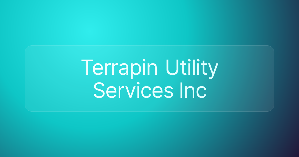 Terrapin Utility Services Inc
