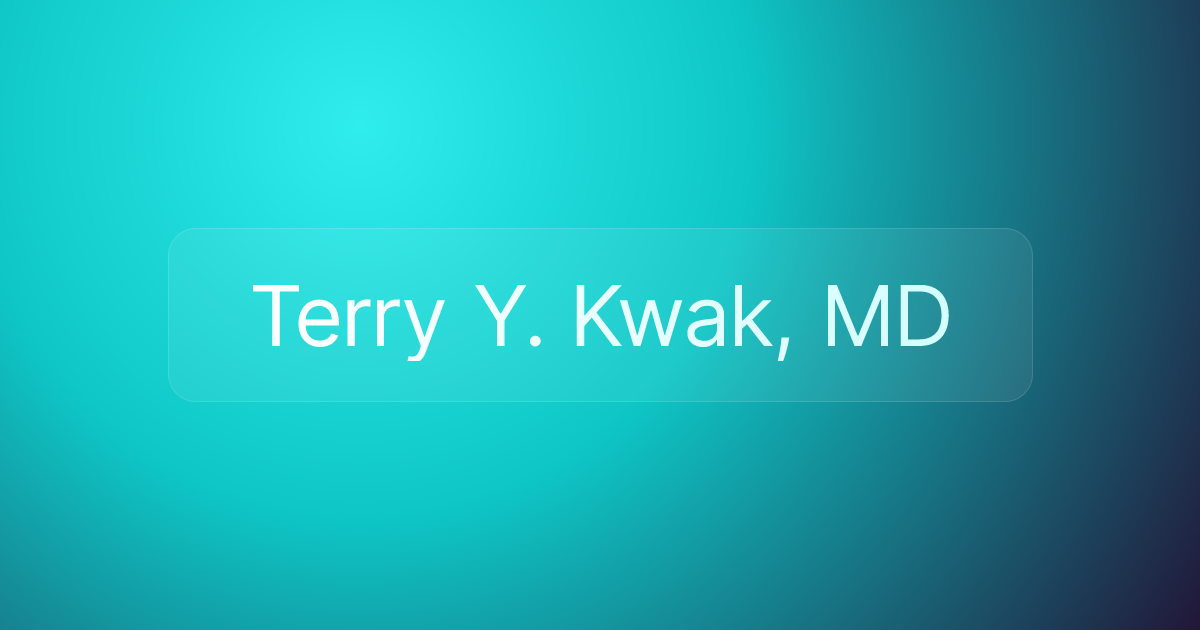 Terry Y. Kwak, MD