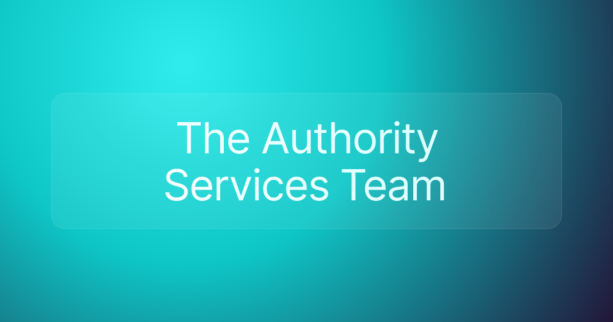The Authority Services Team