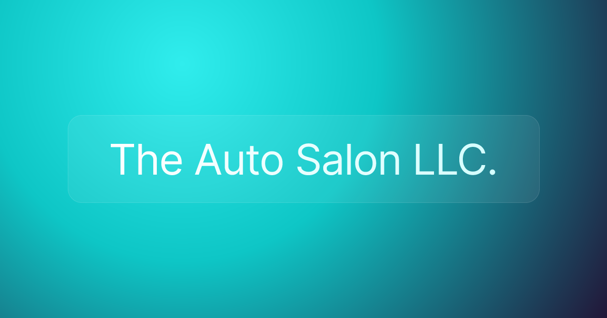 The Auto Salon LLC.