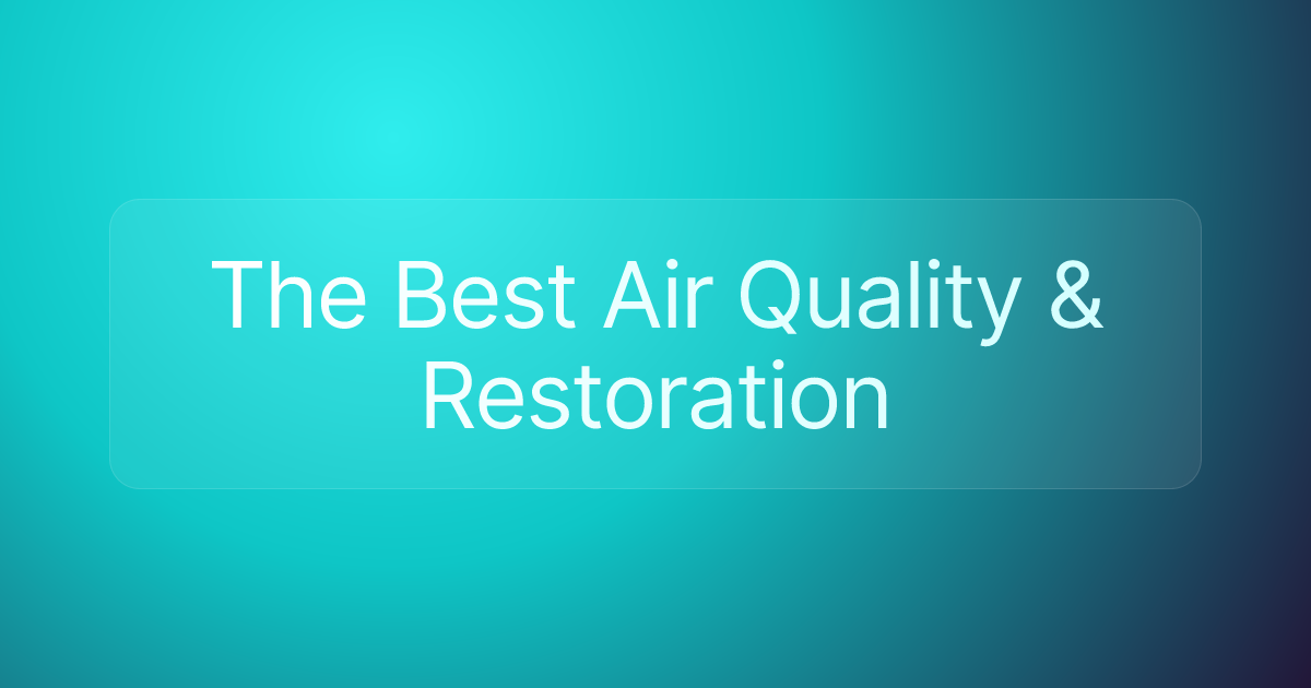 The Best Air Quality & Restoration