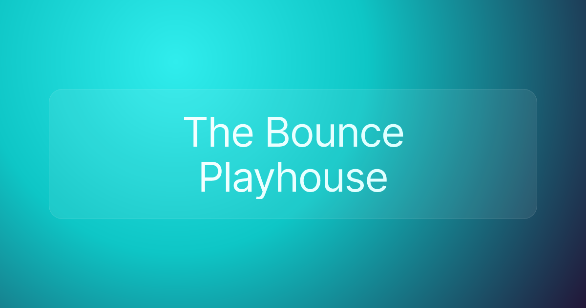 The Bounce Playhouse