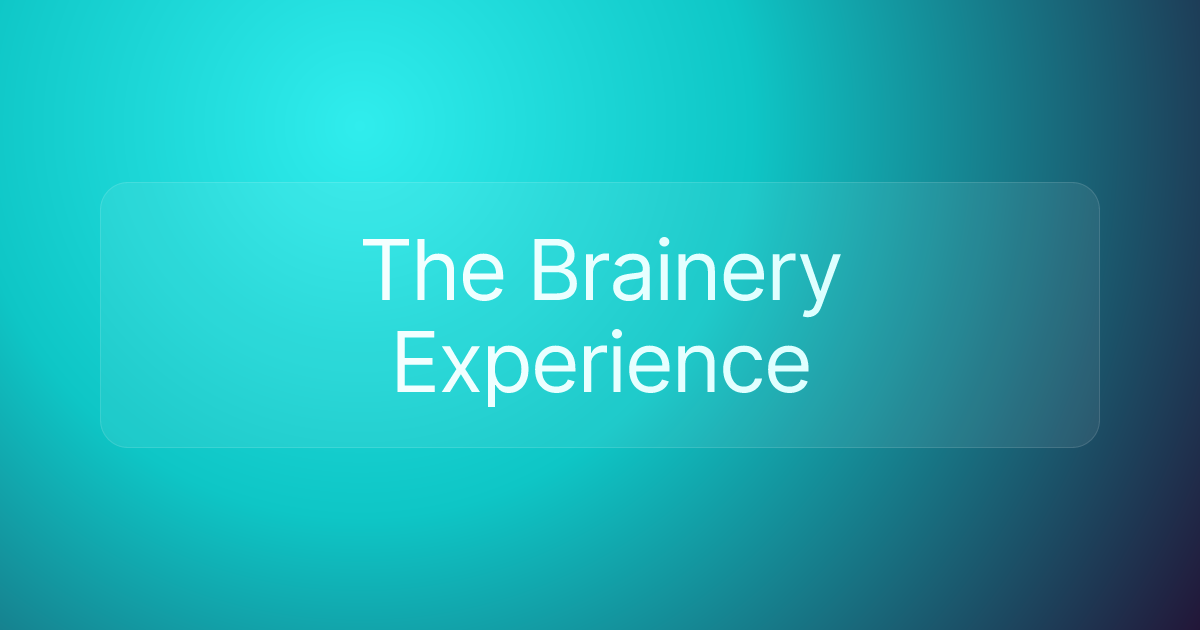 The Brainery Experience