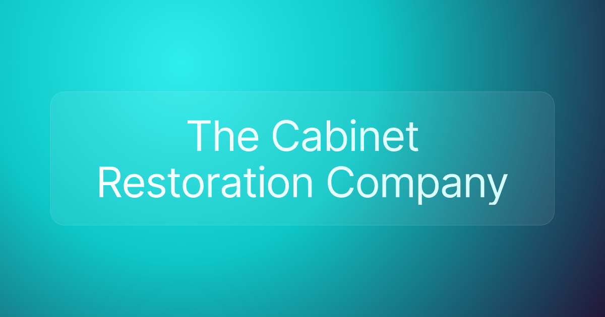 The Cabinet Restoration Company