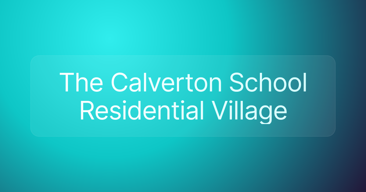 The Calverton School Residential Village