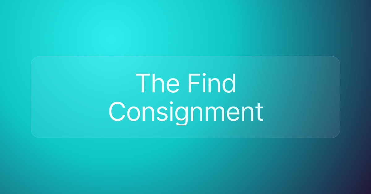 The Find Consignment