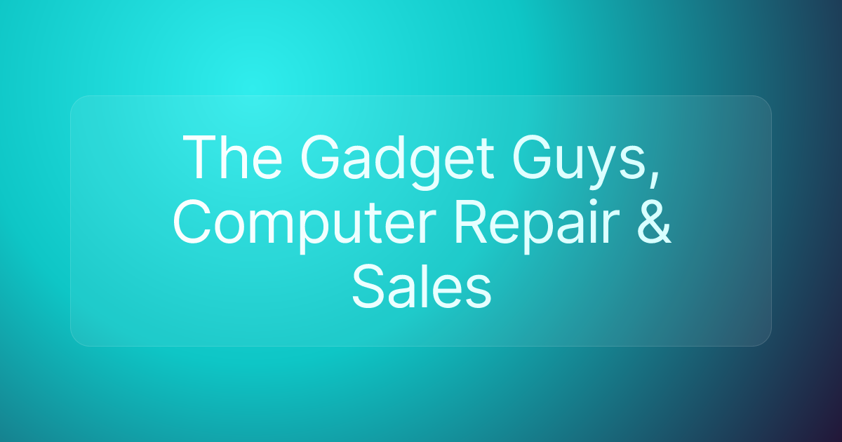 The Gadget Guys, Computer Repair & Sales