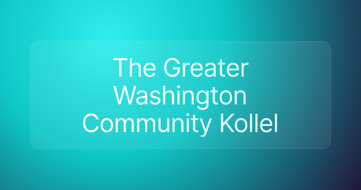 The Greater Washington Community Kollel