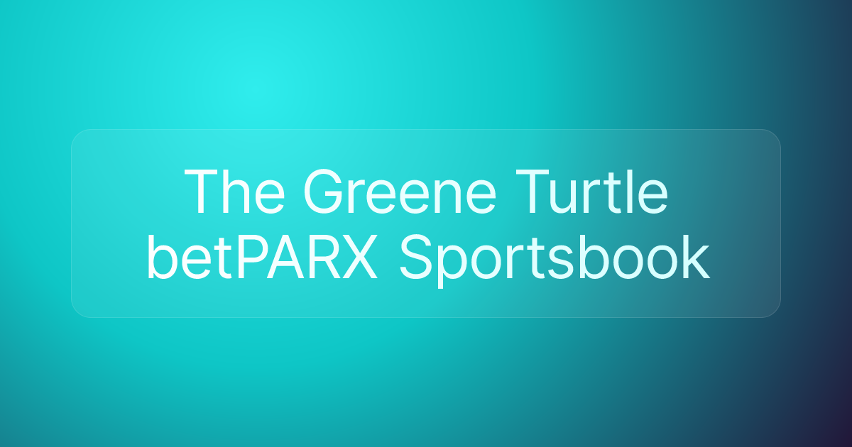 The Greene Turtle betPARX Sportsbook