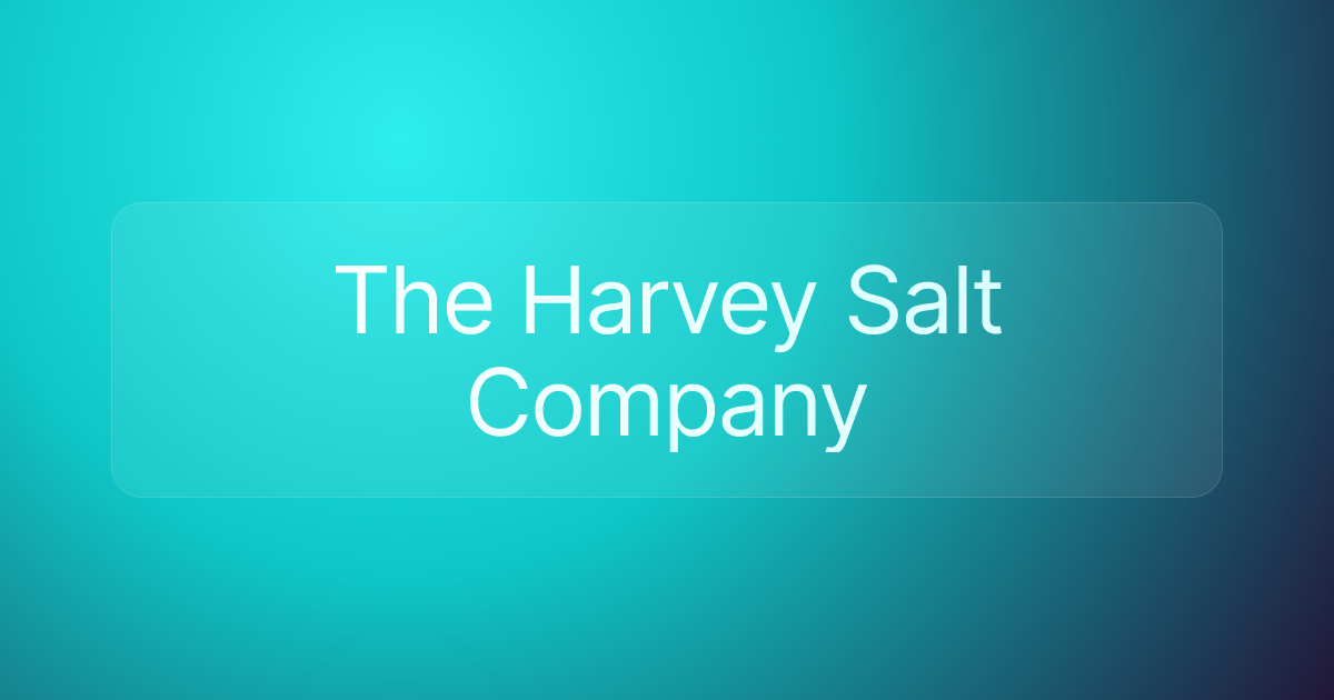 The Harvey Salt Company