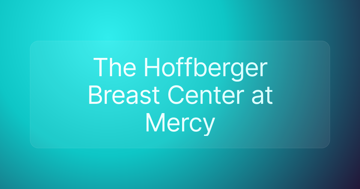 The Hoffberger Breast Center at Mercy