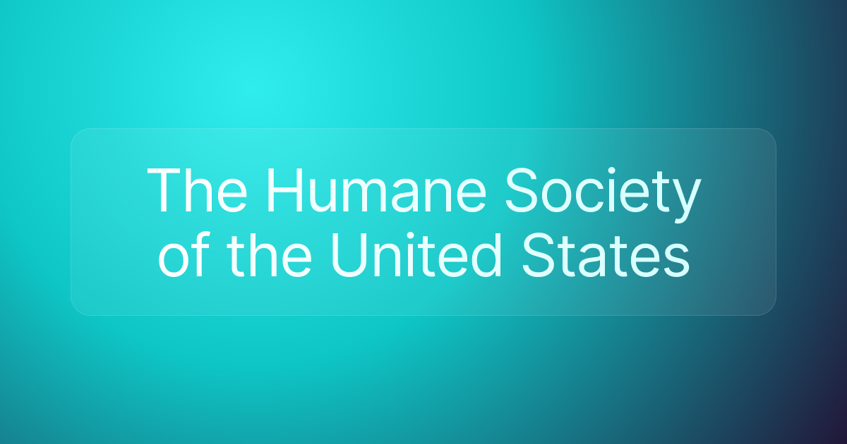 The Humane Society of the United States