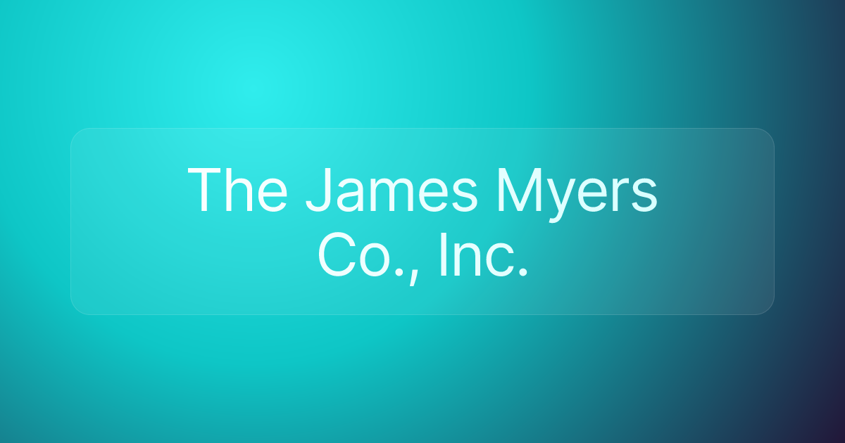 The James Myers Co., Inc.