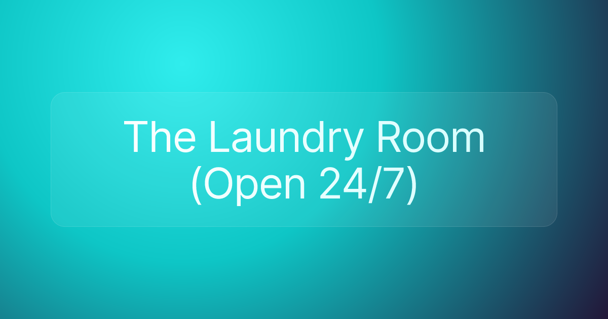 The Laundry Room (Open 24/7)