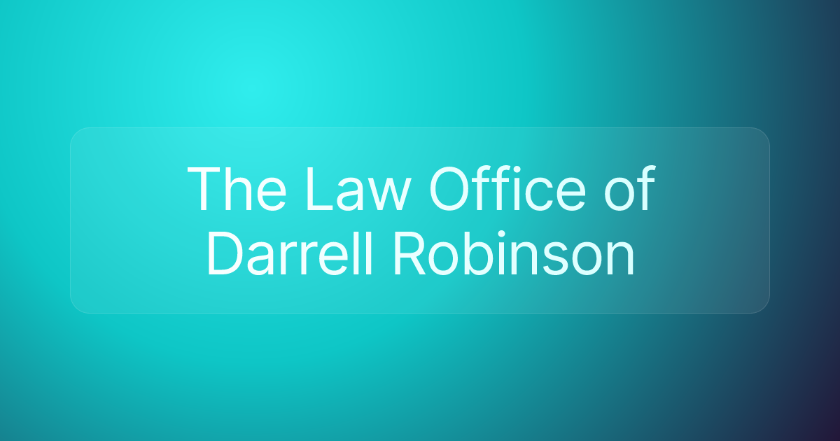 The Law Office of Darrell Robinson