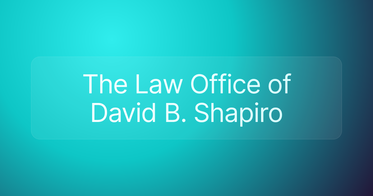 The Law Office of David B. Shapiro