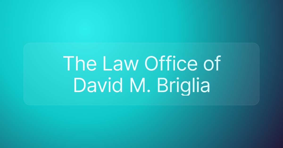 The Law Office of David M. Briglia